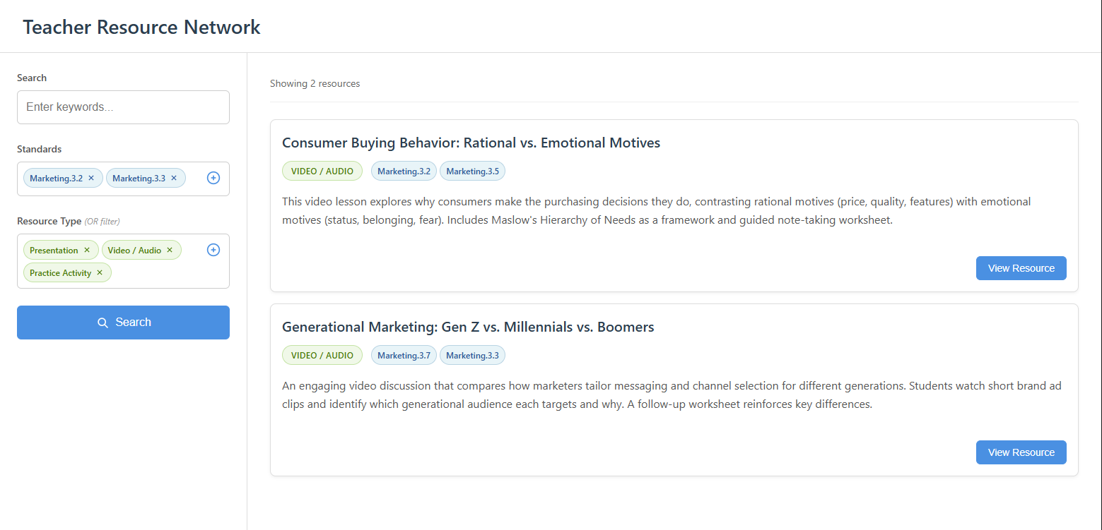 Teacher Resource Network